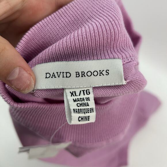 David Brooks Sweater Women XL Purple Lavender Silk Blend Old Money Career Mature - Picture 6 of 10